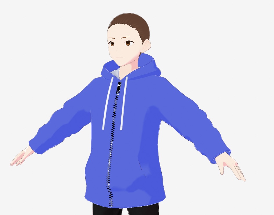 【Vroid】ジッパー付きパーカー　６色