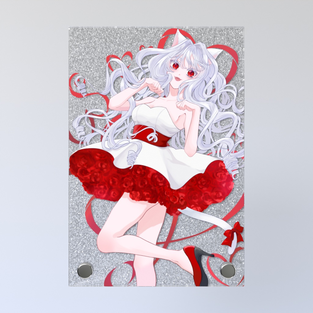 白猫ちゃんアクリルフォトパネル