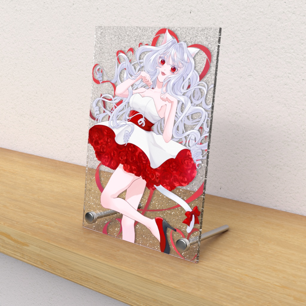 白猫ちゃんアクリルフォトパネル