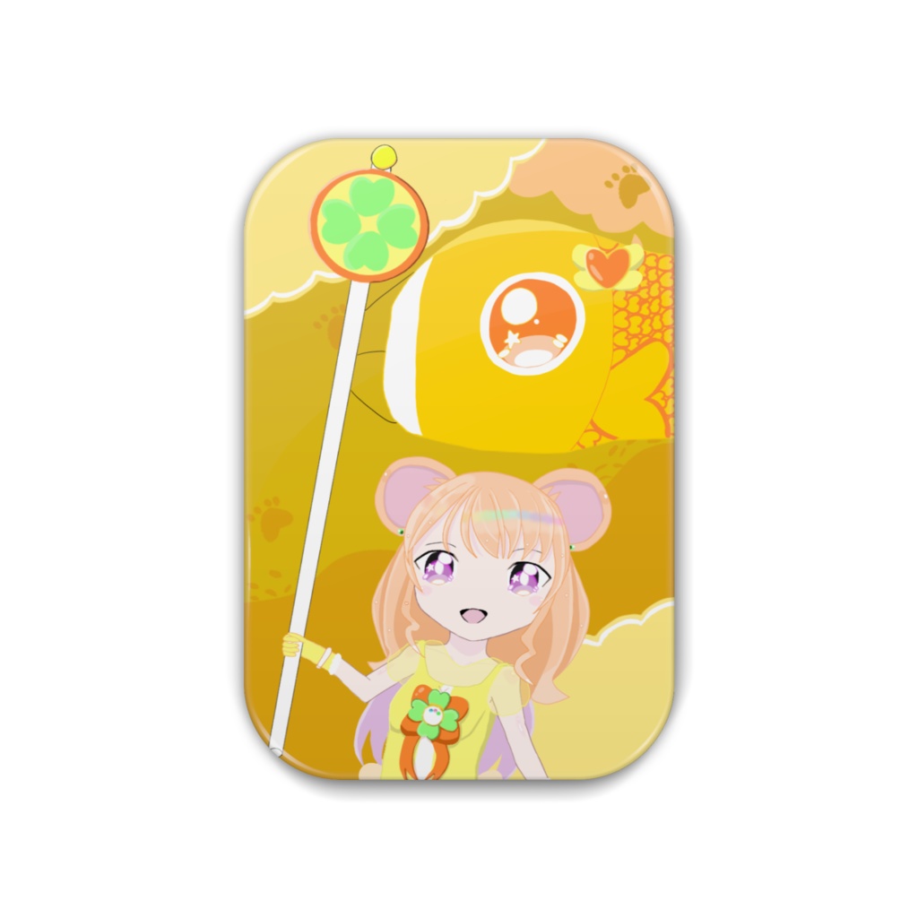 四葉熊と鯉のぼり缶バッジ