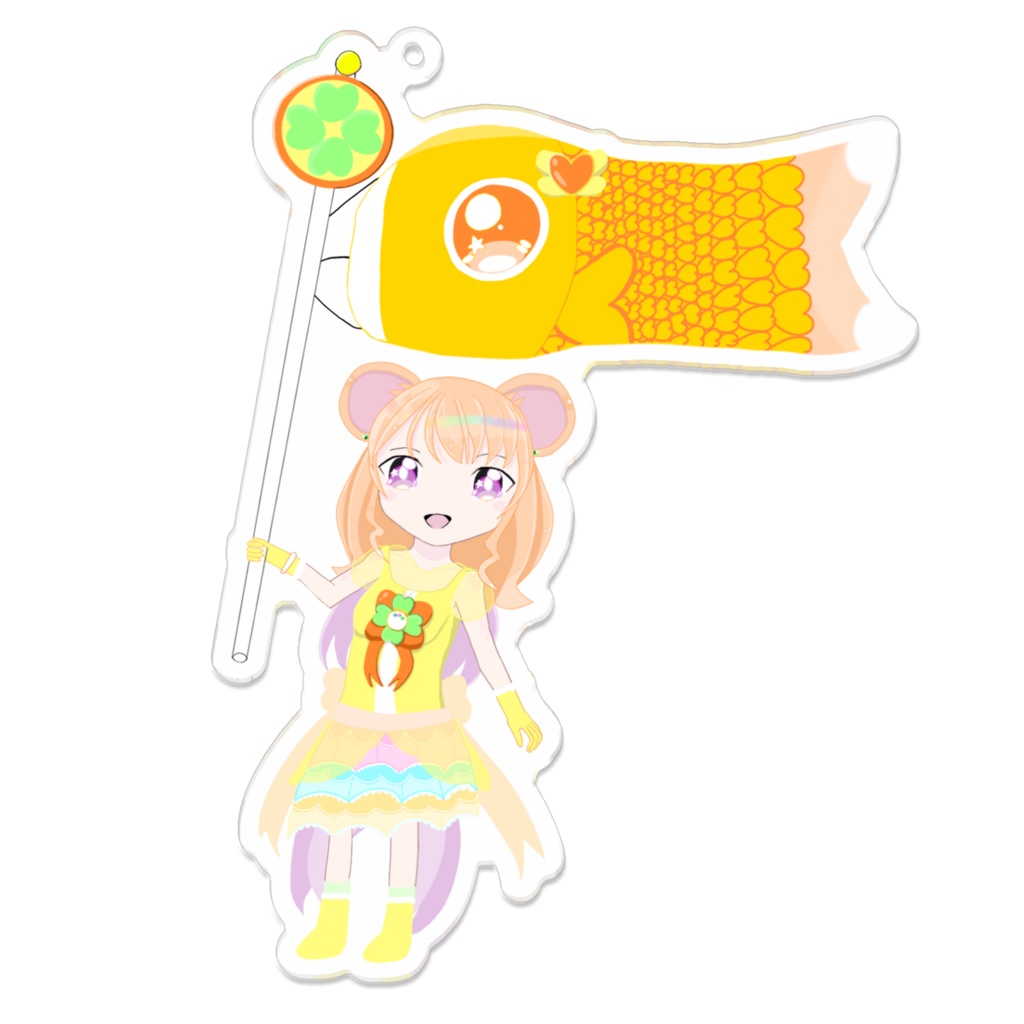 四葉熊と鯉のぼりアクリルキーホルダー