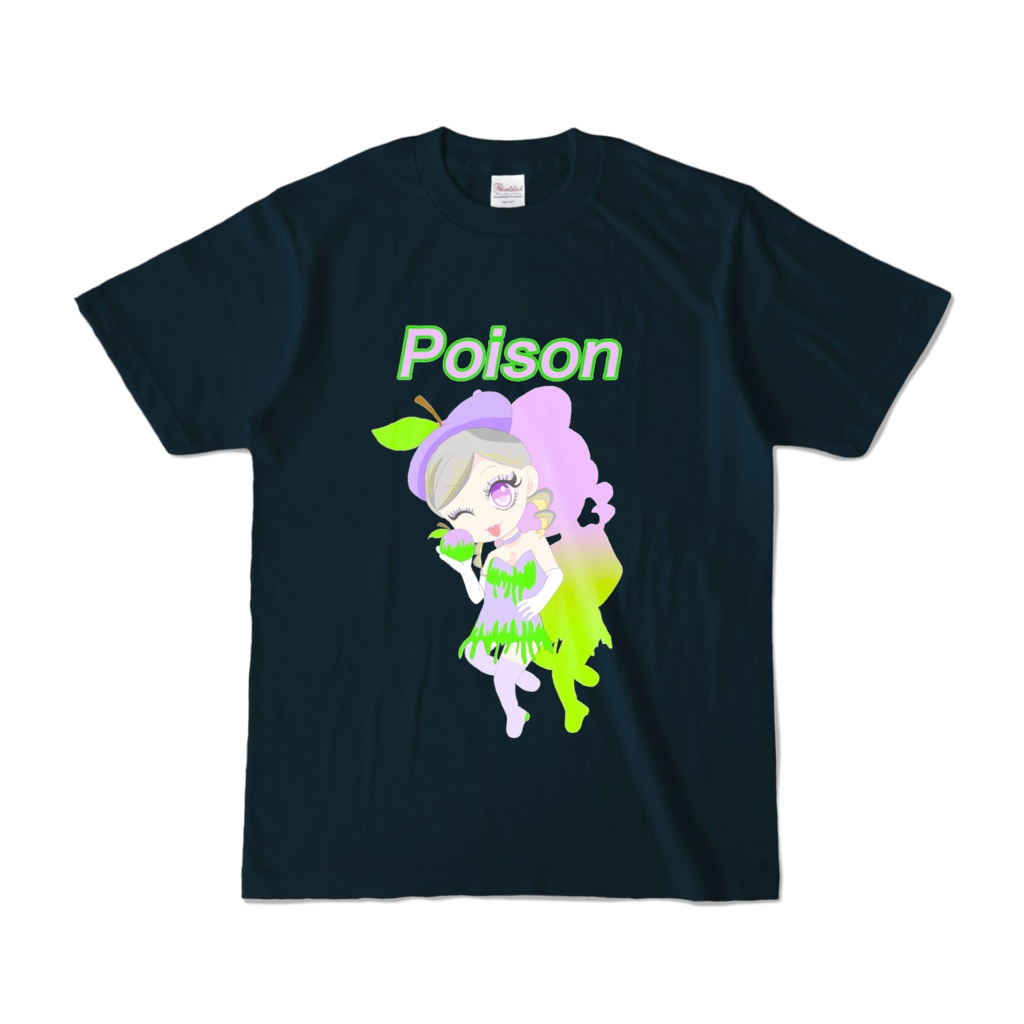 カラーTシャツ毒リンゴちゃんイラスト