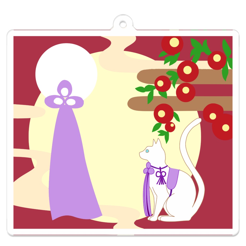 RuNA's アクリルキーホルダー和風猫