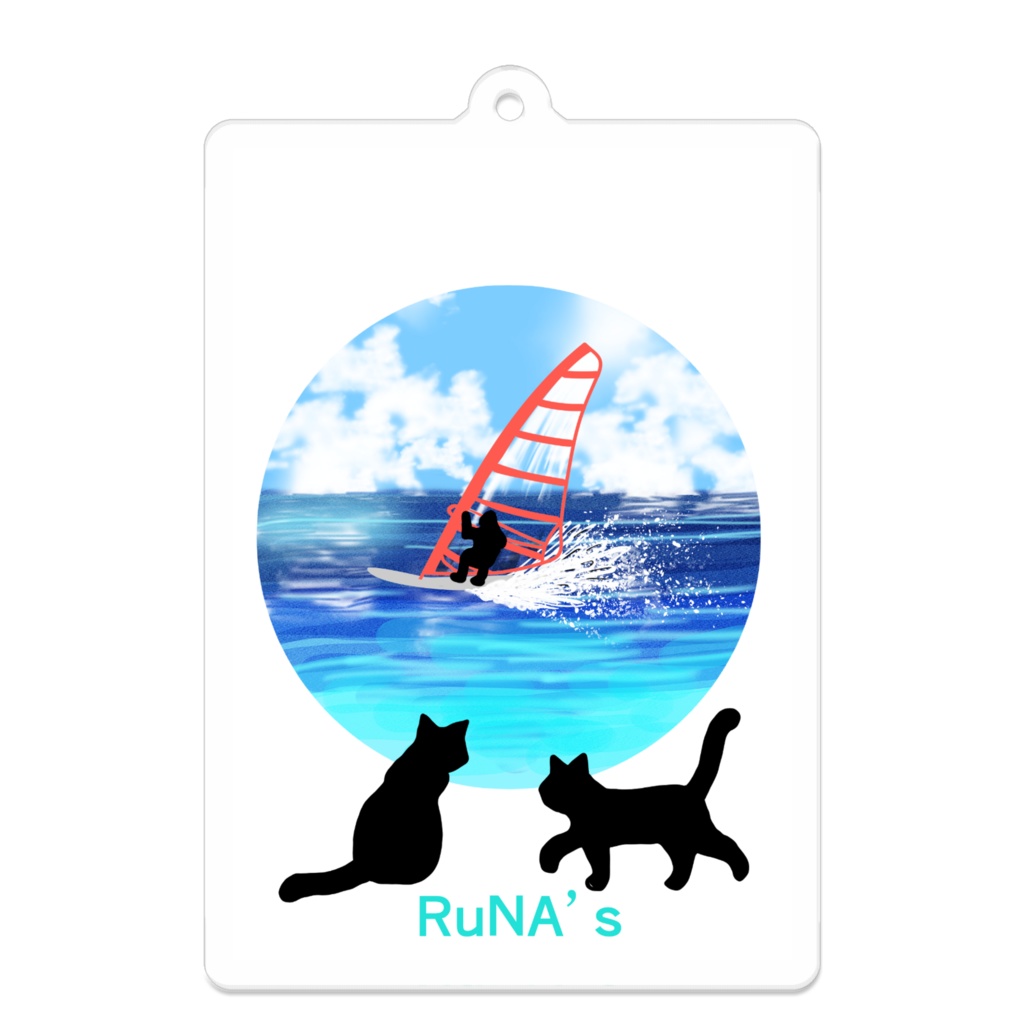 RuNA's アクリルキーホルダー宮古ブルー