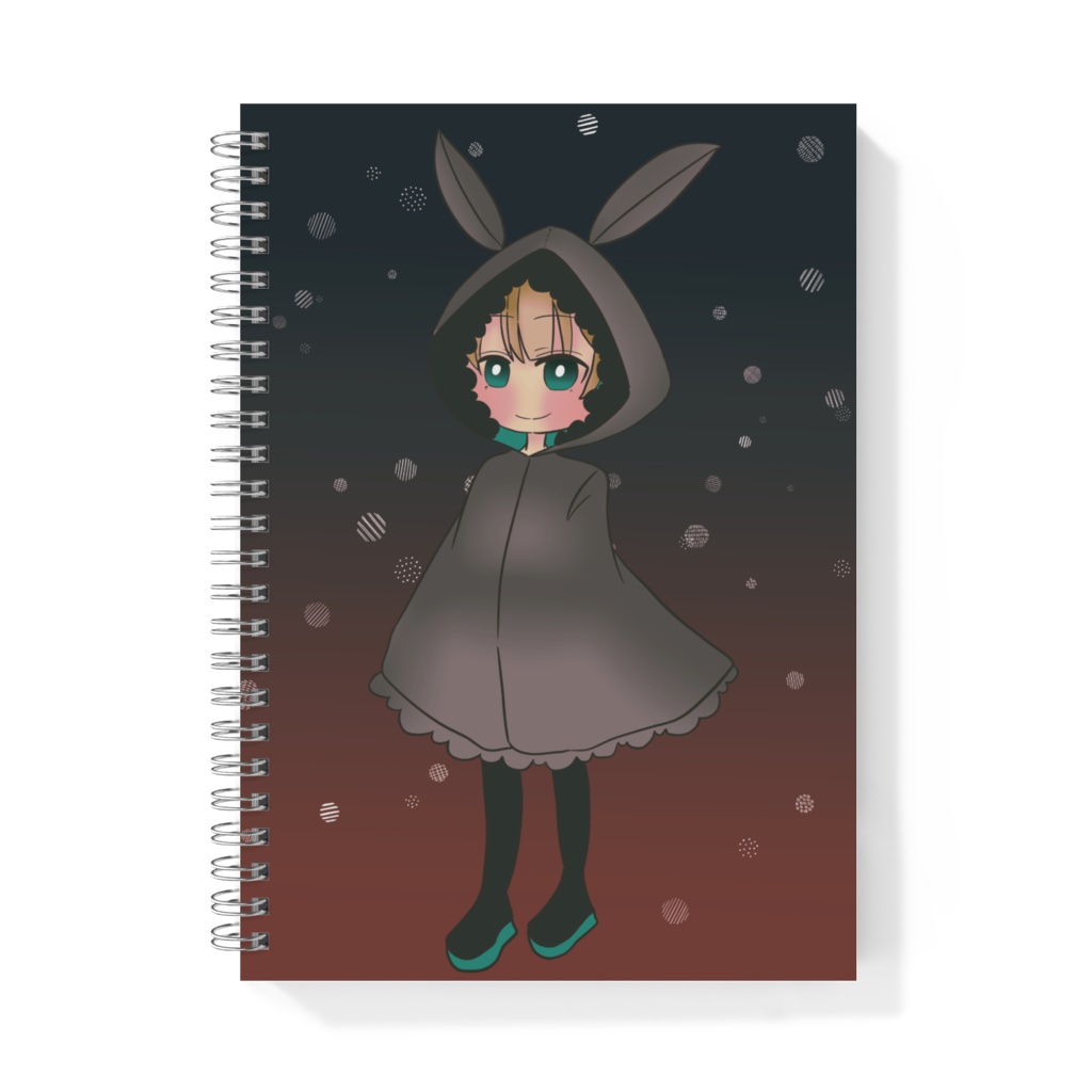 うさ耳フードなリングノート