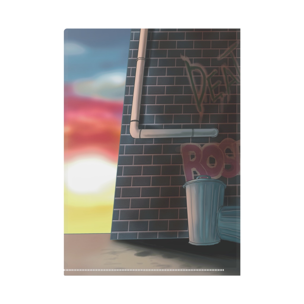 路地裏の少女クリアファイル