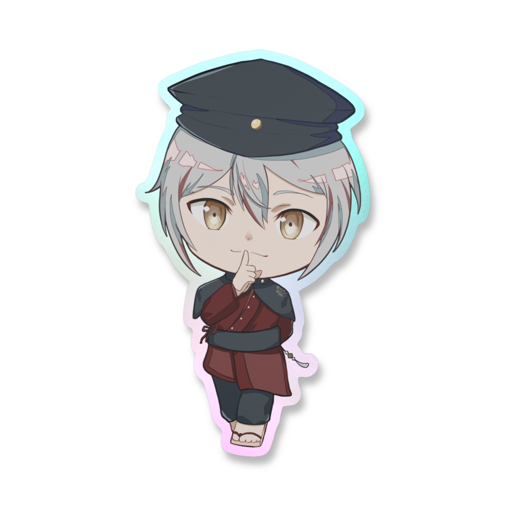 大正ロマン風ミニキャラステッカー