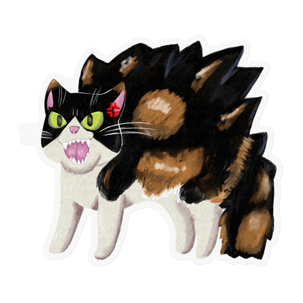 ステッカー おこねこ