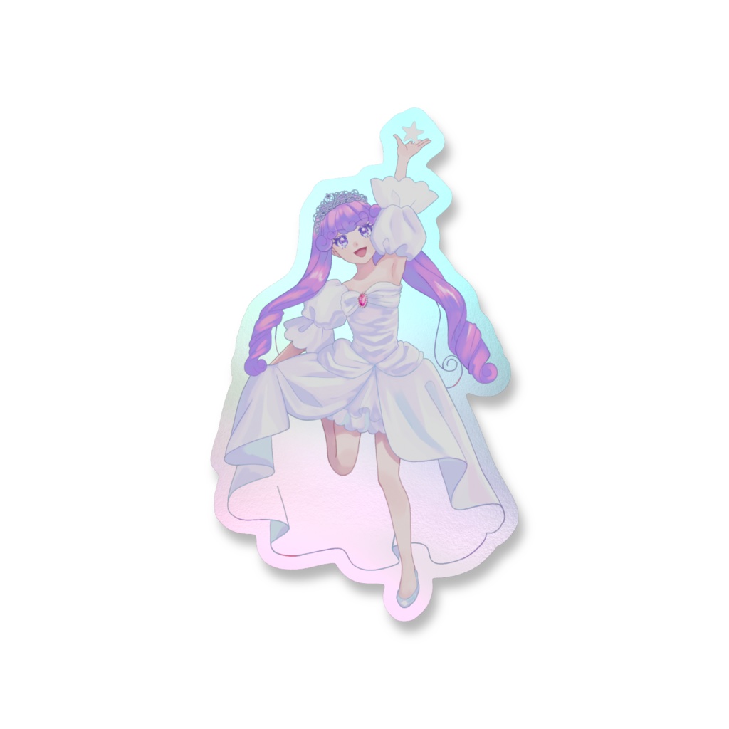 ゆめかわオーロラスマホステッカー