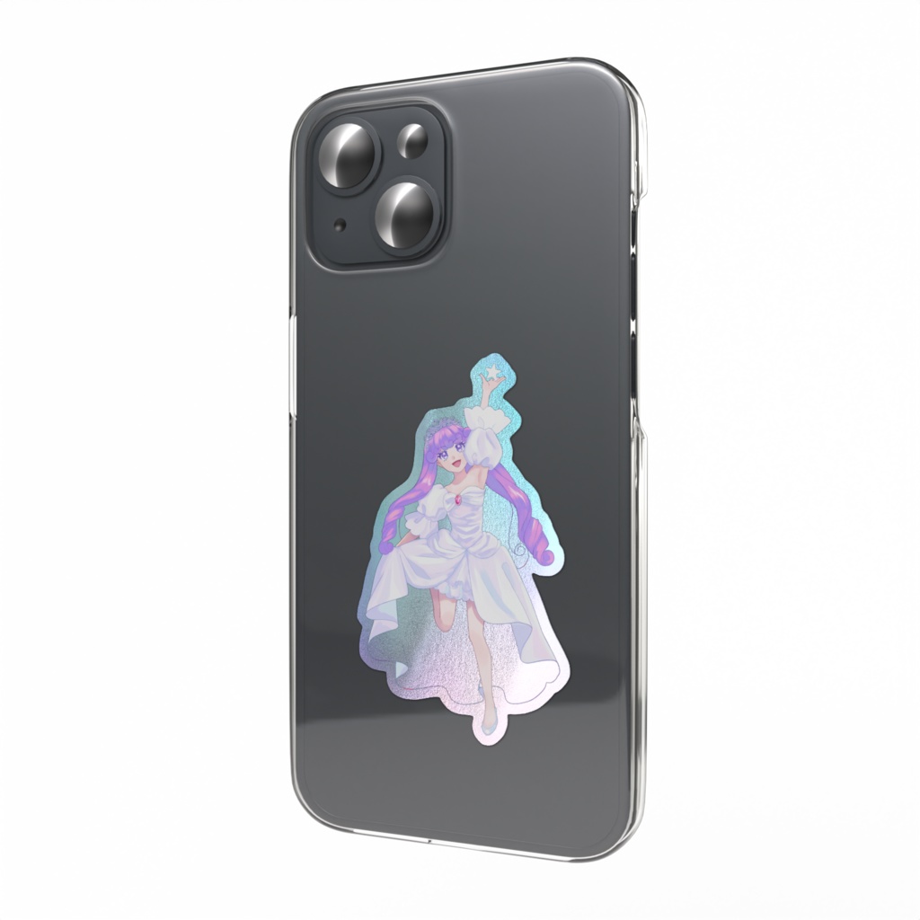 ゆめかわオーロラスマホステッカー