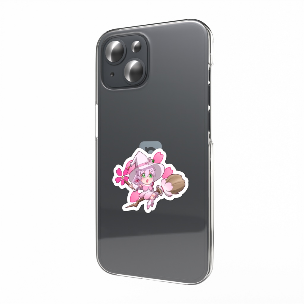 春の魔女のスマホステッカー