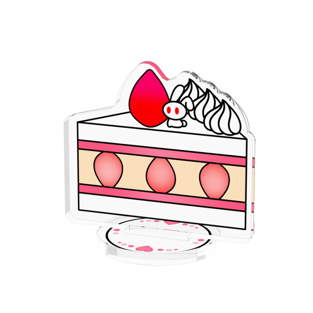 ウサギ乗せショートケーキ