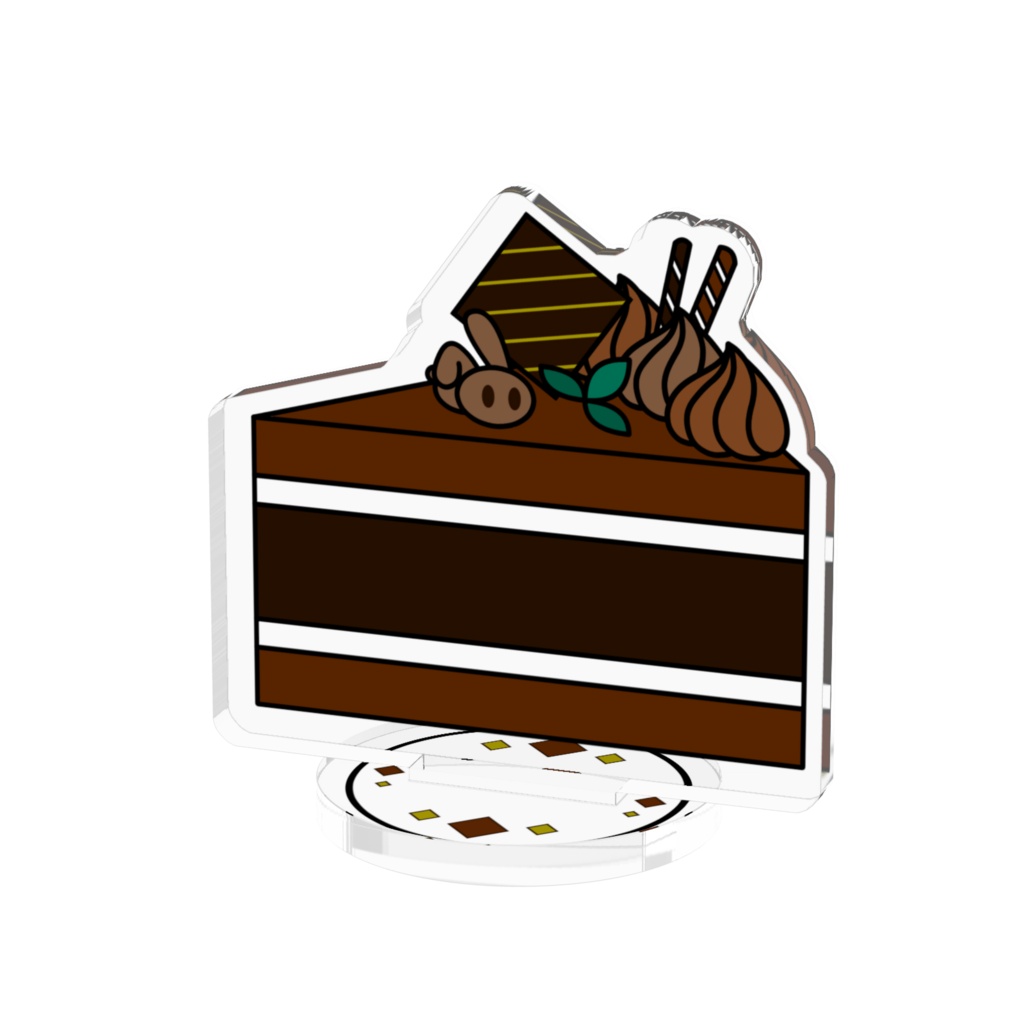 ウサギ乗せチョコケーキ