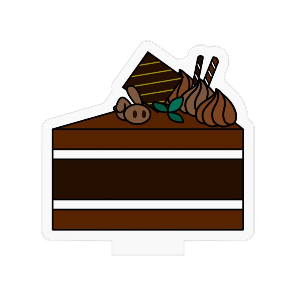 ウサギ乗せチョコケーキ