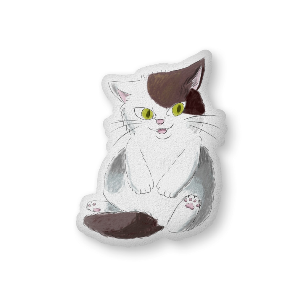 リバーシブルクッション 三毛猫