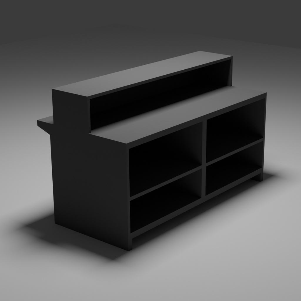 【3D】カフェ家具セット