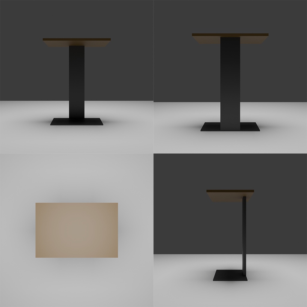 【3D】カフェ家具セット