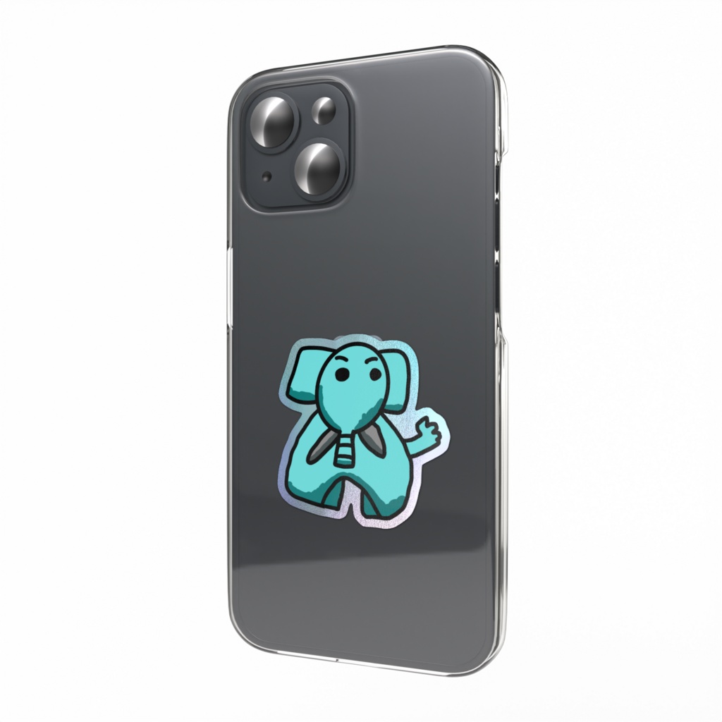 スゴイぞうさん！  オーロラスマホステッカー