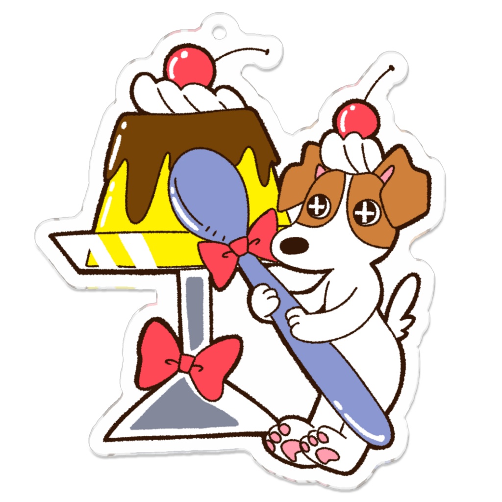プリンと犬