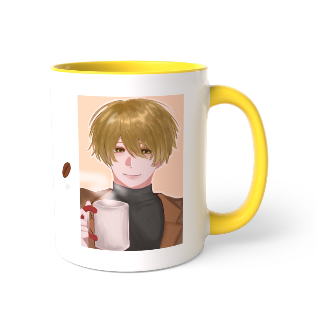コーヒーとツートンカラーマグカップ