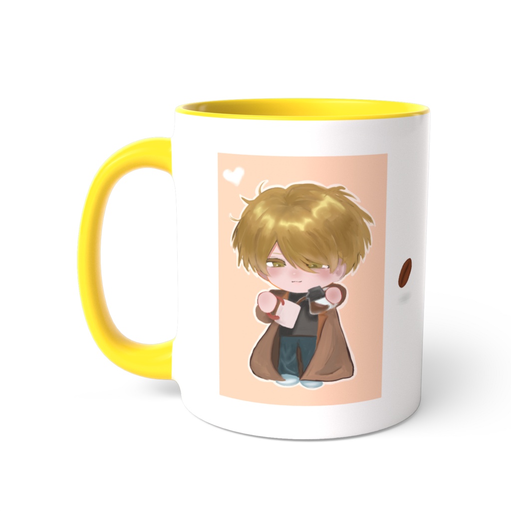 コーヒーとツートンカラーマグカップ