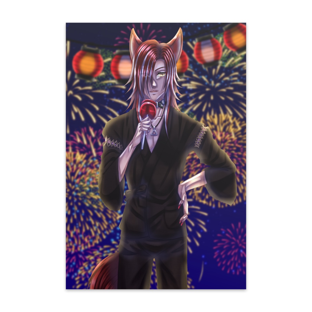 カヌレ・レッドウルフ夏祭りポストカード