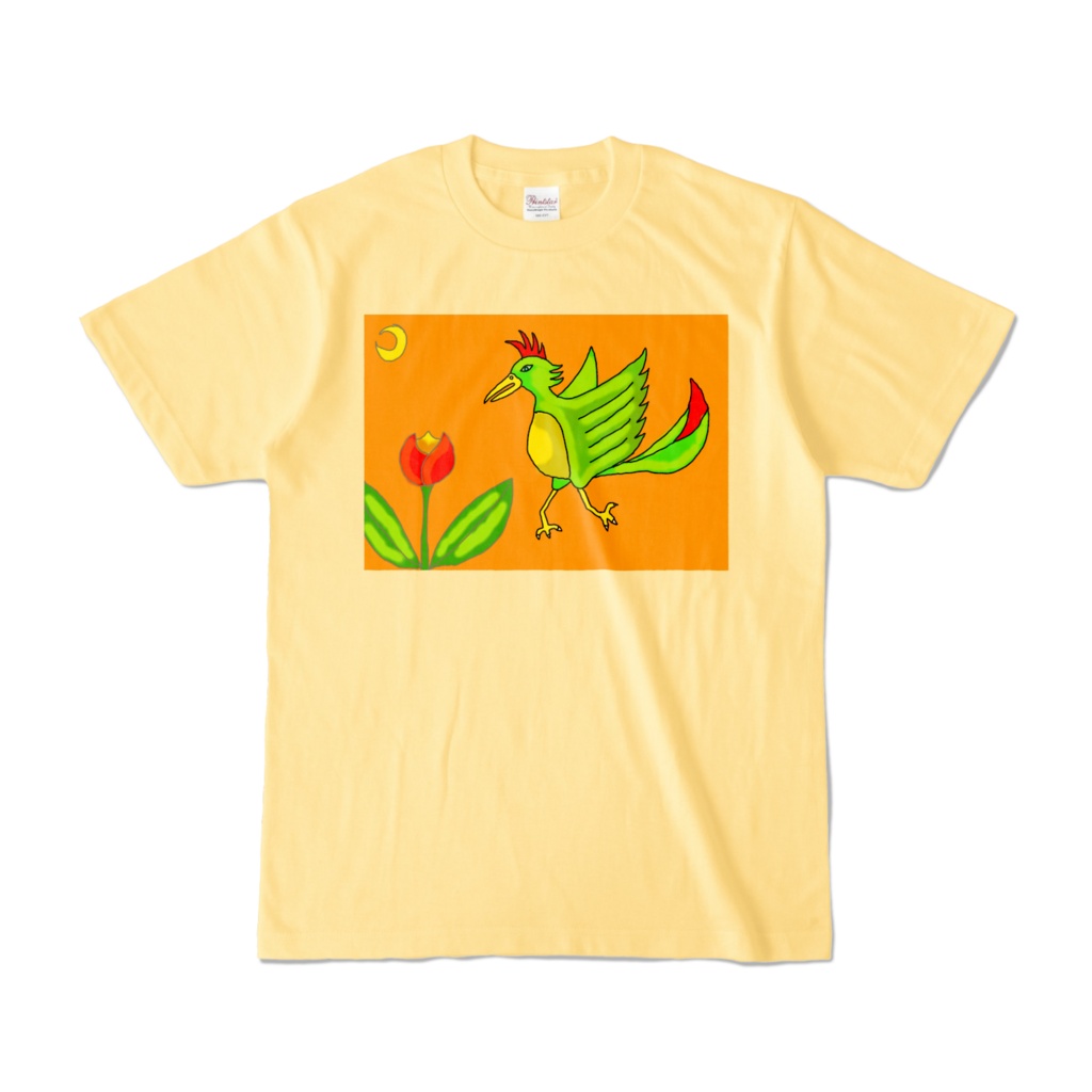 鳥とチューリップ   カラーＴシャツ