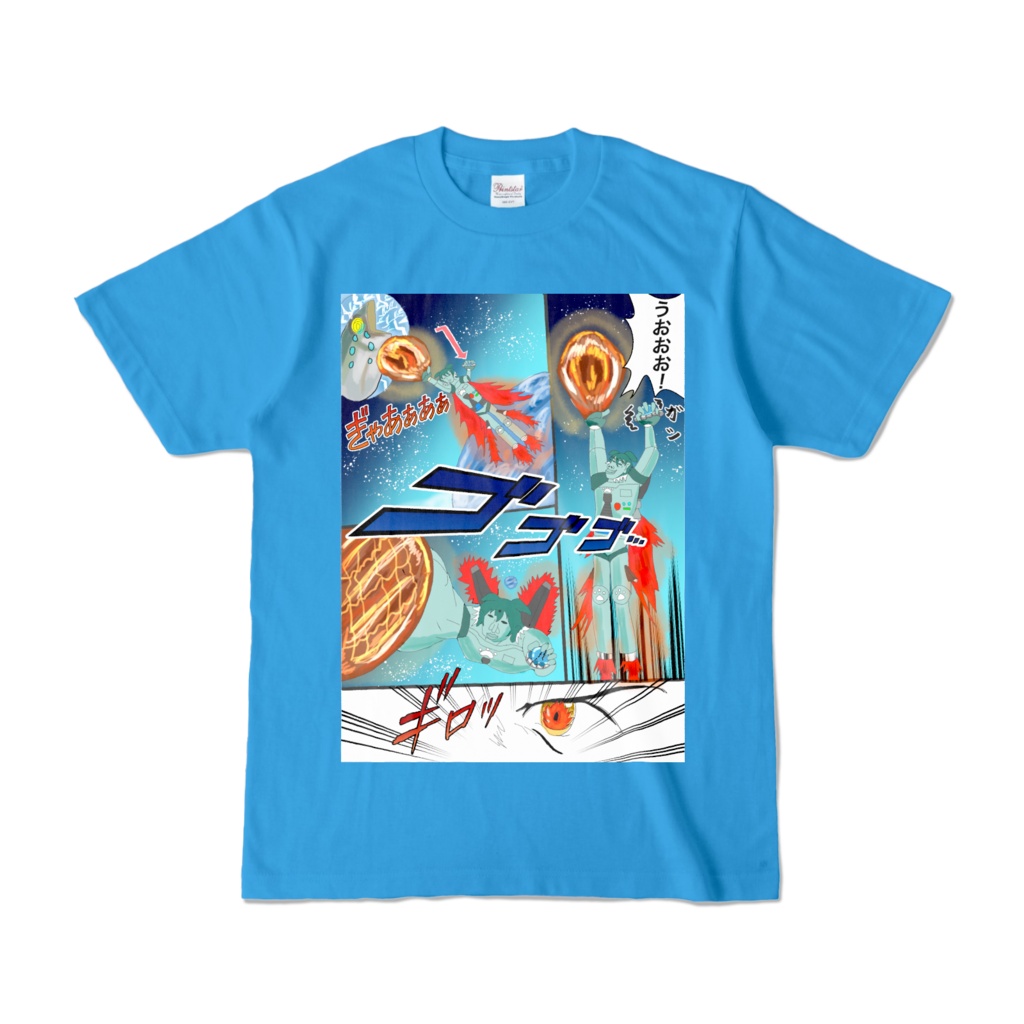 カラーTシャツコリー大仏隕石を押し返すが、、、イラスト