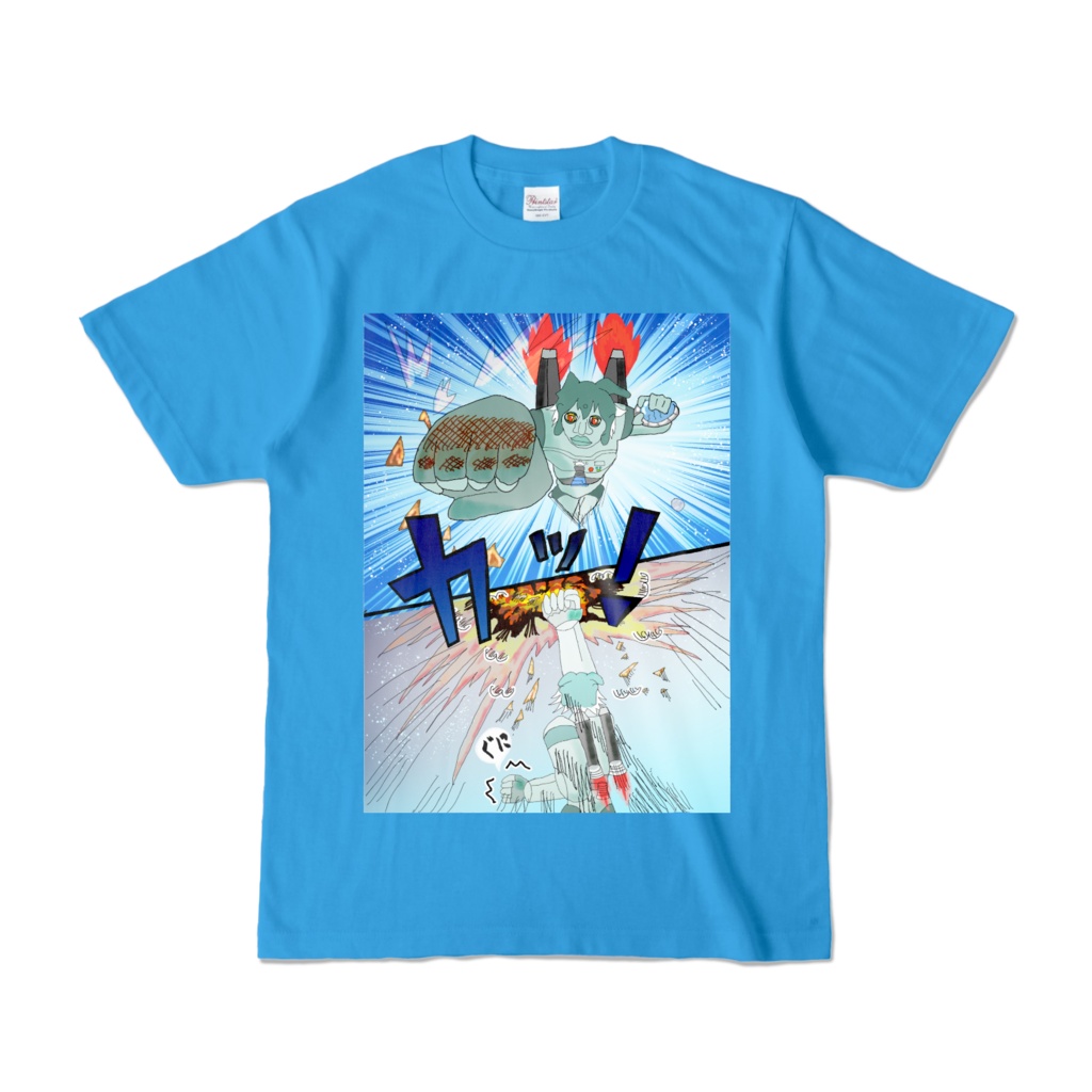 カラーTシャツコリー大仏隕石破壊イラスト