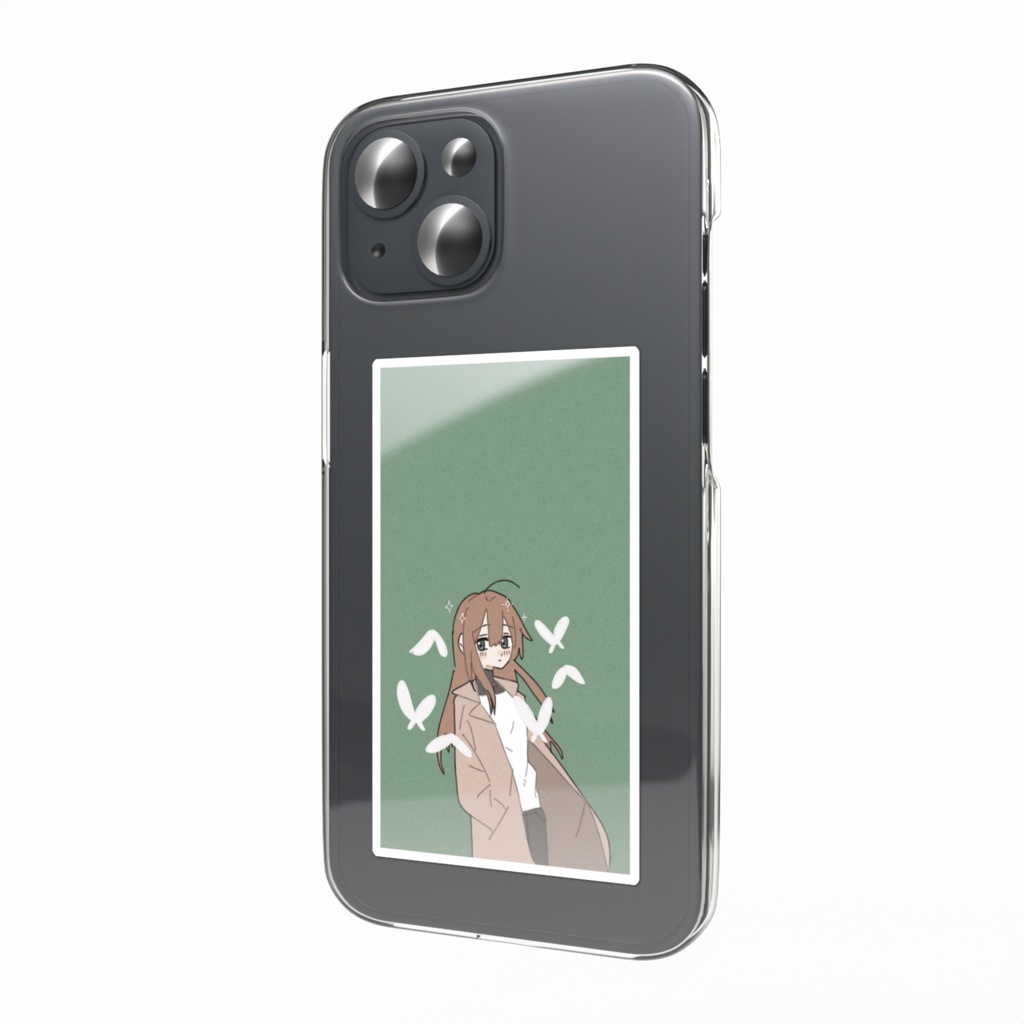 少女のスマホステッカー