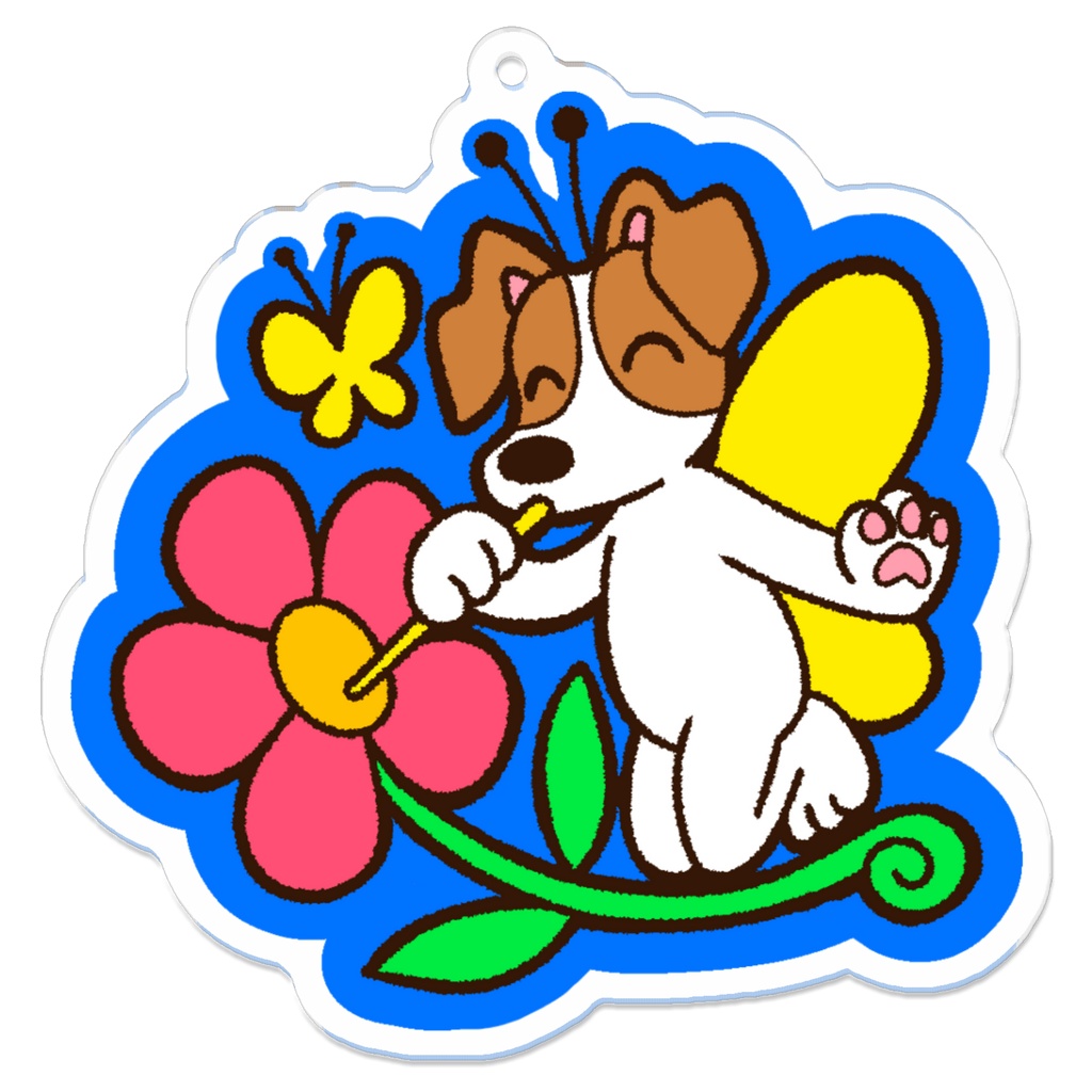 蝶と犬