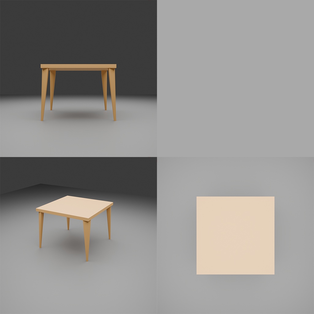 【3D】テーブルセット