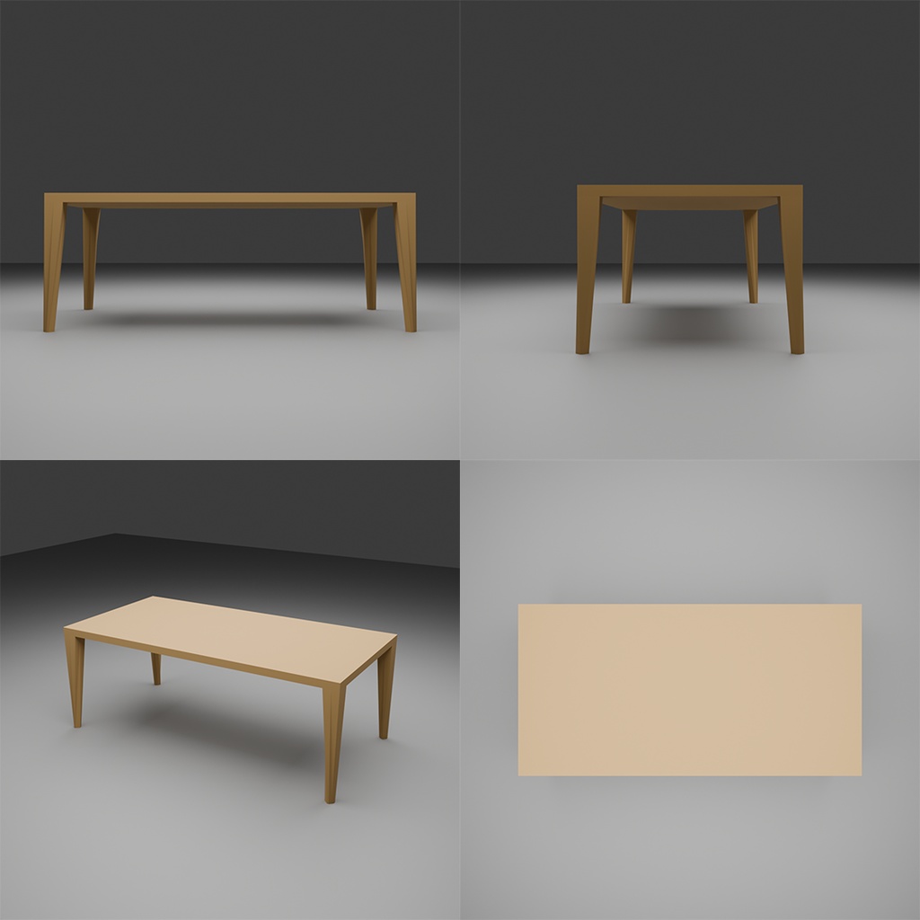 【3D】テーブルセット