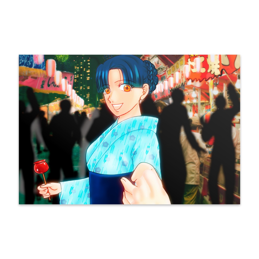 手を引き、お祭りへ。
