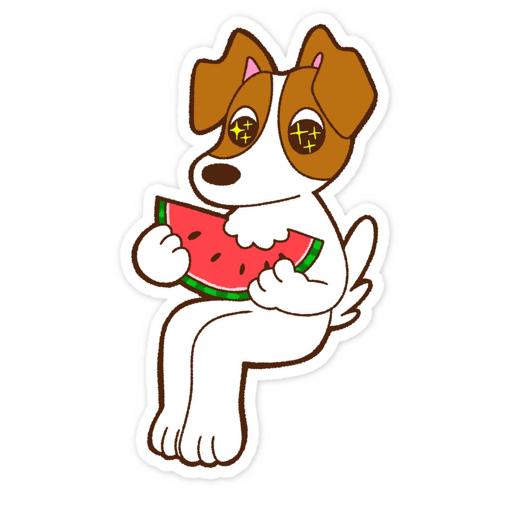 スイカと犬