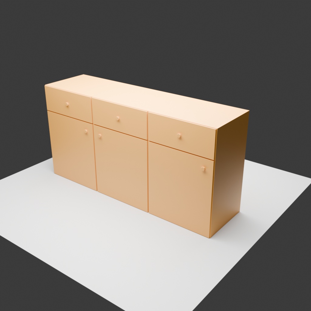 【3D】食器棚(大)セット