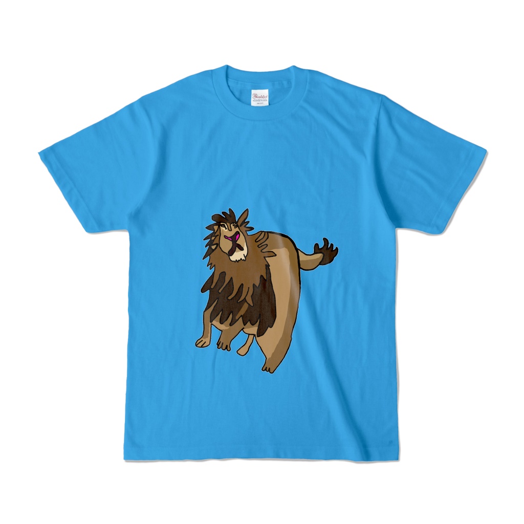 かわいいライオン カラーTシャツ