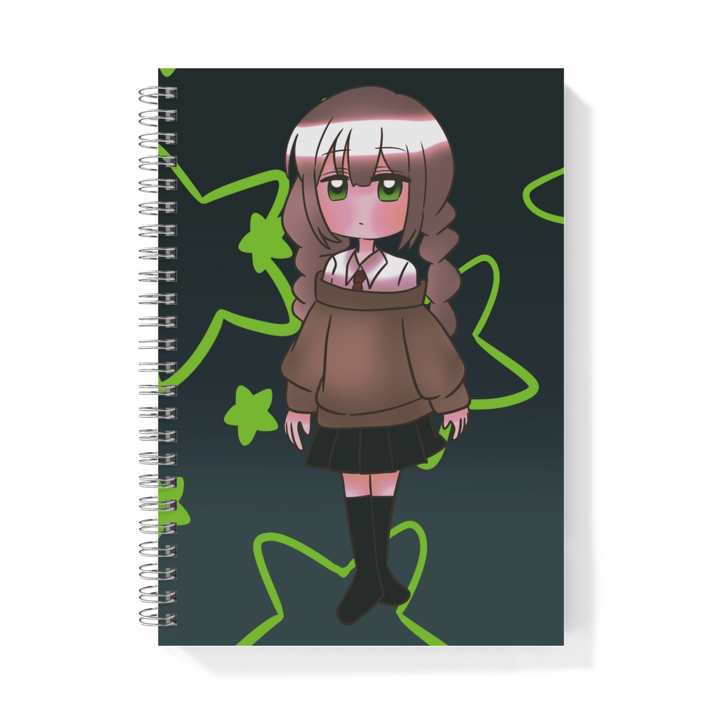 三つ編みおさげのリングノート