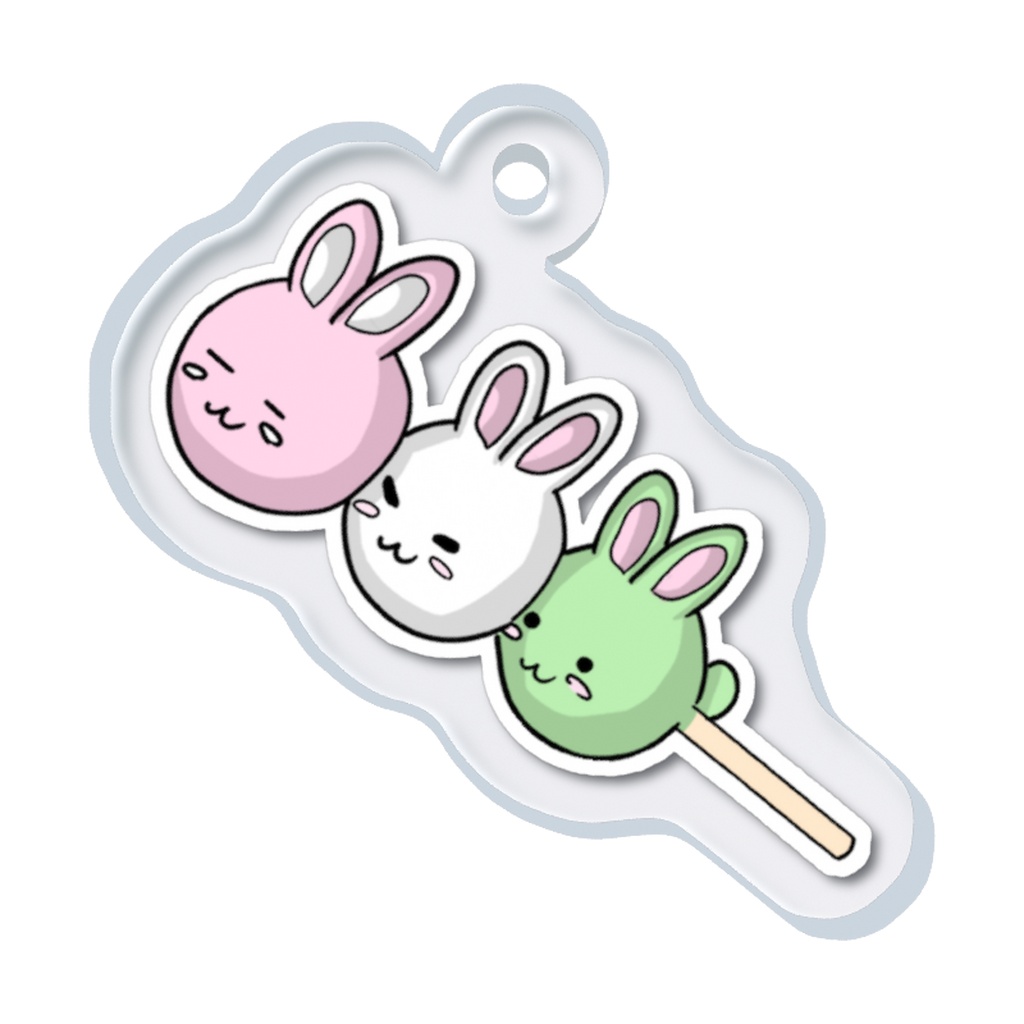 うさぎの3色団子