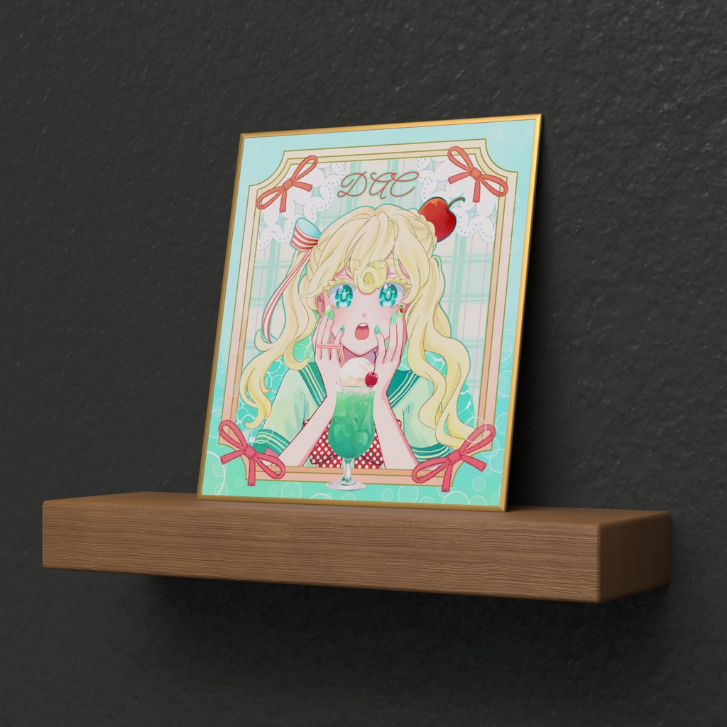 クリームソーダちゃんミニ色紙