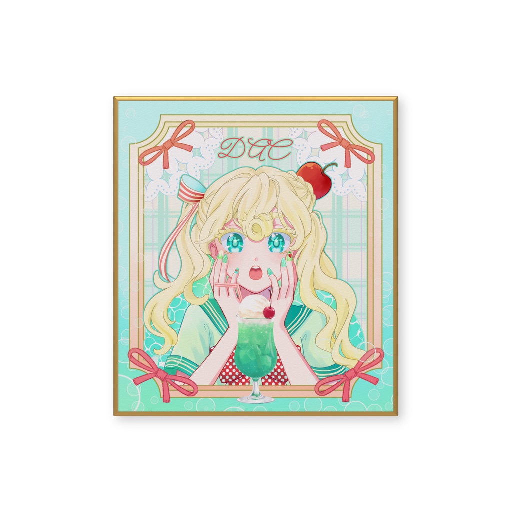 クリームソーダちゃんミニ色紙