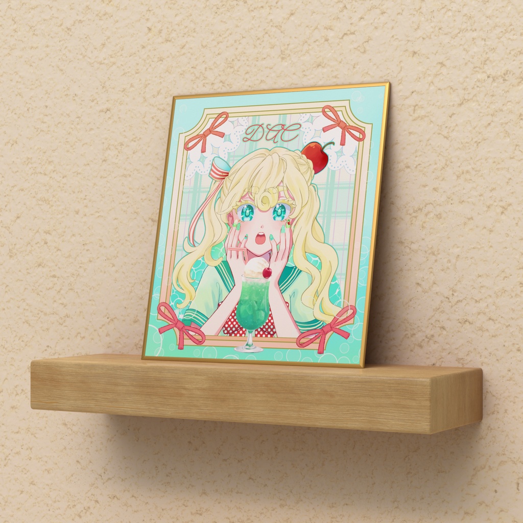 クリームソーダちゃんミニ色紙