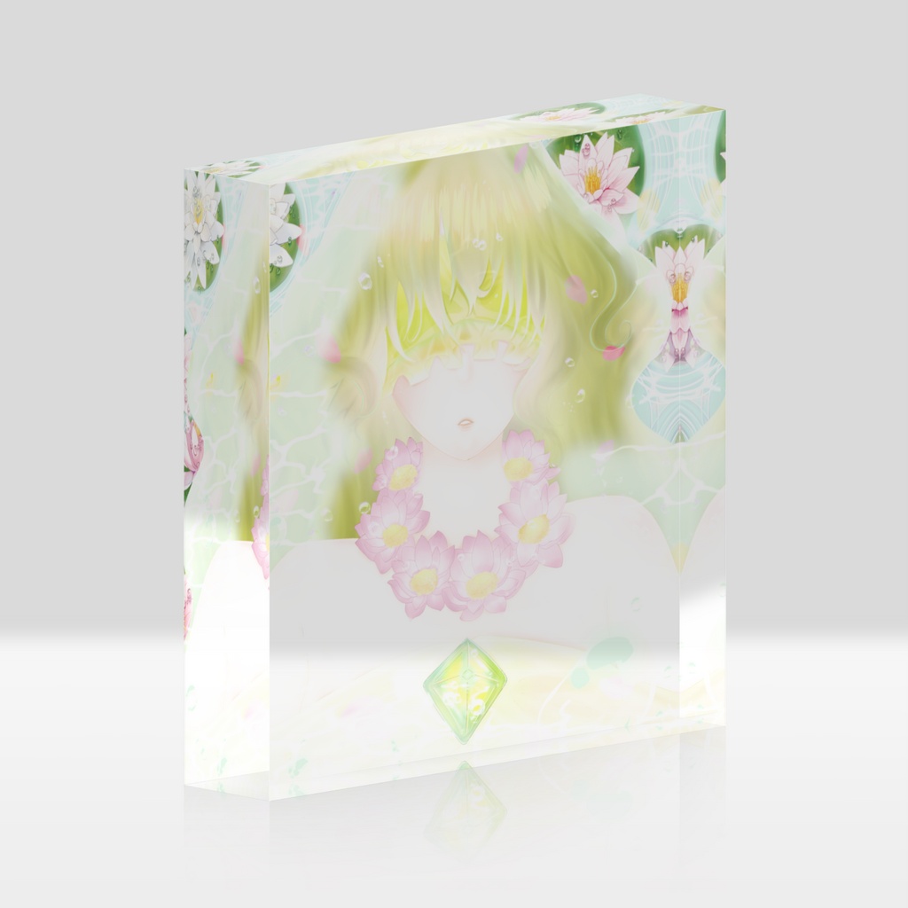 蓮池に眠る女性
