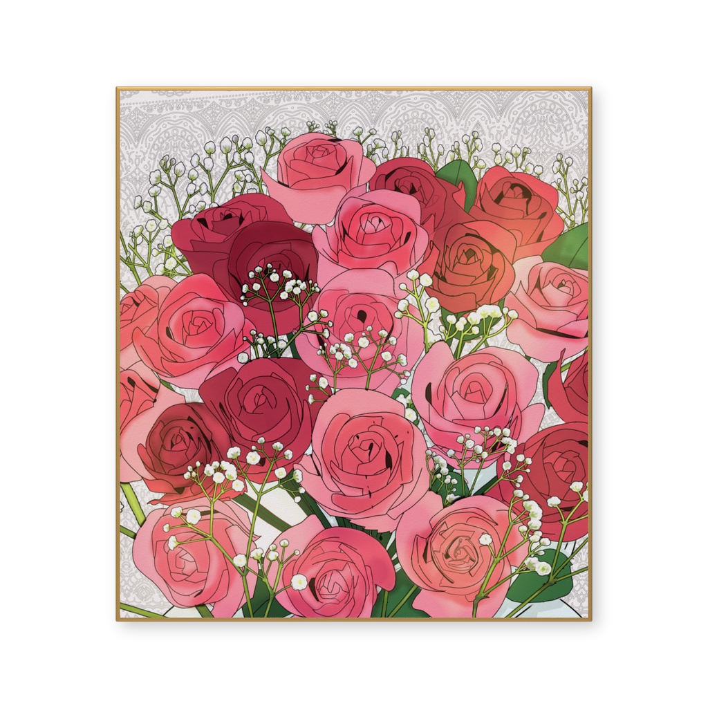 薔薇の花束 レースバージョン