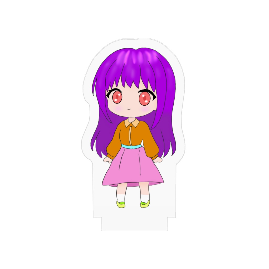 ロングヘアのアクリルスタンド