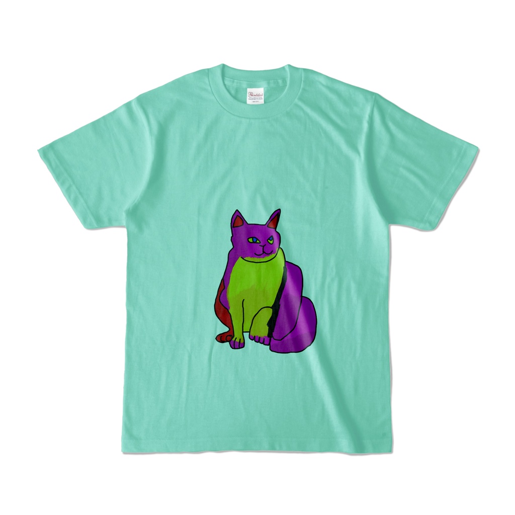 かわいいネコ　カラーＴシャツ