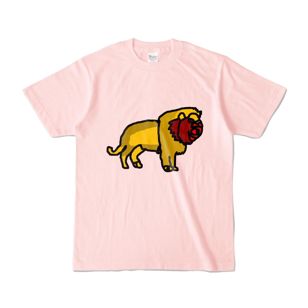 かわいいライオン カラーTシャツ