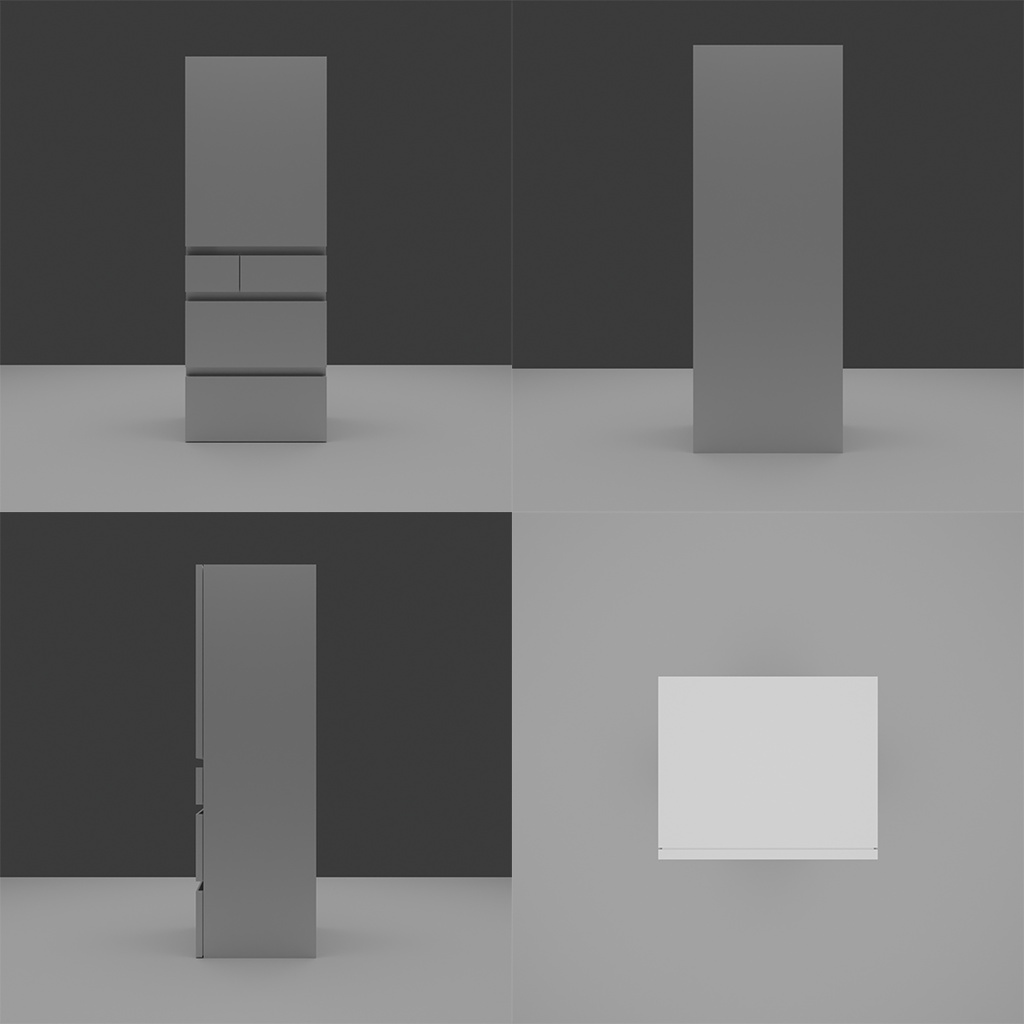【3D】冷蔵庫セット