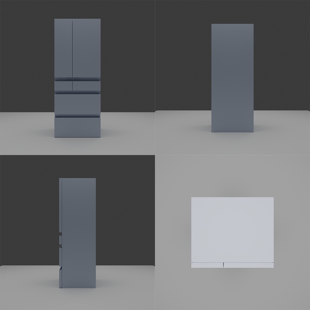 【3D】冷蔵庫セット
