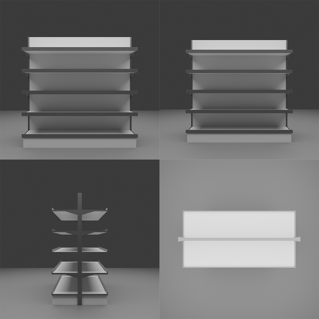 【3D】商品棚セット